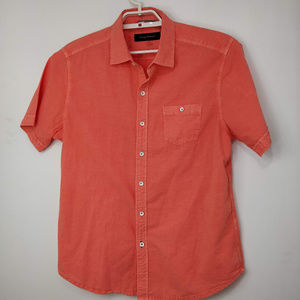 Tommy Bahama Mens Short Sleeve Button Up Orange